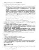 Tema: La Formulación y evaluación de proyectos.