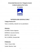 La familia y la relación con su parentesco.