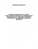 Exigencias cognitivas de una tarea.