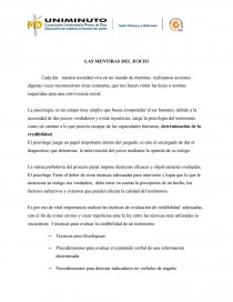 LAS MENTIRAS DEL JUICIO. Página 1