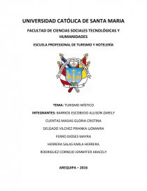 TEMA: TURISMO MÍSTICO. Página 1