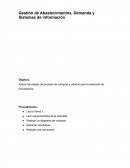 Gestión de Abastecimientos, Demanda y Sistemas de información