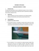 INFORME DE PROCESOS: MAQUINADO MONOFILO: TORNO