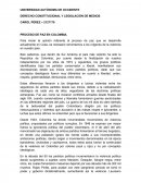 PROCESO DE PAZ EN COLOMBIA.