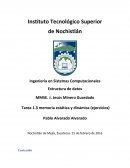 Ingeniería en Sistemas Computacionales Estructura de datos