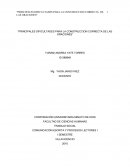 Principales dificultades para la construccion de oraciones
