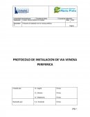 Protocolo de instalacion de via venosa