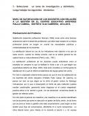 NIVEL DE SATISFACCIÓN DE LOS DOCENTES CON RELACIÓN A LA GESTIÓN EN EL CENTRO EDUCATIVO ARÍSTIDES FIALLO CABRAL