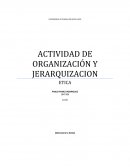 ACTIVIDAD DE ORGANIZACIÓN Y JERARQUIZACION ETICA
