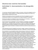 Actividad 2. Acercamiento a la etnografía (AEV)