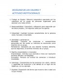 DECÁLOGO DE LOS VALORES Y ACTITUDES INSTITUCIONALES