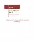 PROCEDIMIENTO DE LIBERACION DE PRODUCTO TERMINADO .