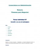 Tarea Individual Invertir o no en el extranjero.