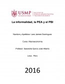 La Informalida PEA y PBI.