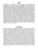 Concepto de bioma y ecosistema.