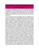 INICIACIÓN AL LENGUAJE ESCRITO EN PREESCOLAR
