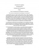 Tema: la importancia de la psicología en la educación