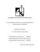 LA NECESIDAD (O NO) DE LA PENA DE MUERTE EN EL DERECHO PENAL MODERNO