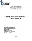 TEMA DE HOY> Psicologia organizacional.