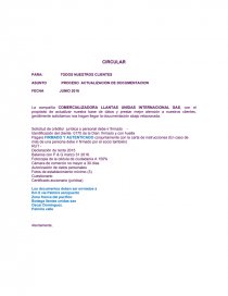 PROCESO ACTUALIZACION DE DOCUMENTACION. Página 1