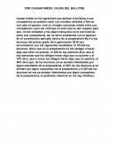 POR CAUSAR MIEDO, CAUDA DEL BULLIYNG.