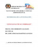 ¿Qué son las ciencias formales y las ciencias fácticas?