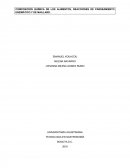 COMPOSICIÓN QUÍMICA DE LOS ALIMENTOS.