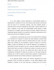 Proyecto y construcción de una nación - Halperín Donghi.. Página 1