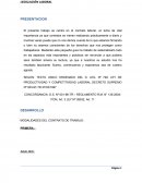 El presente trabajo se centra en el contrato laboral, un tema de vital importancia ya que contratos se vienen realizando prácticamente a diario