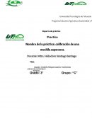 Practica de calibración de una mochila aspersora