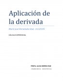 Aplicación de la derivada relacionada con la carrera de ingeniería industrial
