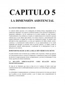 CAPITULO 5 LA DIMENSIÓN ASISTENCIAL EL ENCUENTRO MEDICO PACIENTE