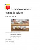 Remedios caseros contra la acidez estomacal..