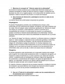 Mencione el concepto de " Historia natural de la enfermedad"..