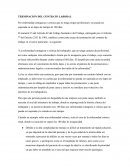 Terminacion del contrato laboral.