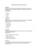 Cuestionario para examen de Información