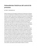 Antecedentes históricos del control de procesos.