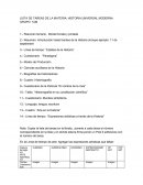 LISTA DE TAREAS DE LA MATERIA: HISTORIA UNIVERSAL MODERNA
