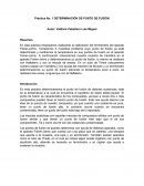 Práctica No. 1 DETERMINACIÓN DE PUNTO DE FUSIÓN