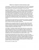 Reflexión de un fragmento de existencia plasmada en papel