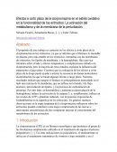 La activación del metabolismo y de la membrana de la perturbación.