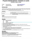 Proyecto Interdisciplinario: Cuéntame un cuento Animación cuadro a cuadro