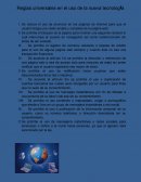 Reglas universales en el uso de la nueva tecnología