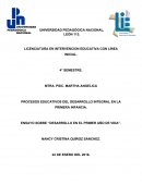 ENSAYO SOBRE ‘’DESARROLLO EN EL PRIMER AÑO DE VIDA’’.