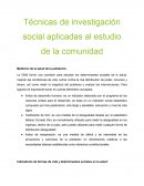 Técnicas de investigación social aplicadas al estudio de la comunidad