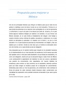 Propuesta para mejorar Mexico I
