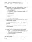 Definiciones de manufactura y sistema de manufactura. Tema 2: Clasificación de procesos de fabricación convencionales.