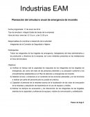 Planeación del simulacro anual de emergencia de incendio.