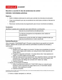 Definir múltiples sentencias de control para controlar los intervalos de animación.. Página 1