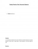 Trabajo Práctico Final: Neurosis Obsesiva.